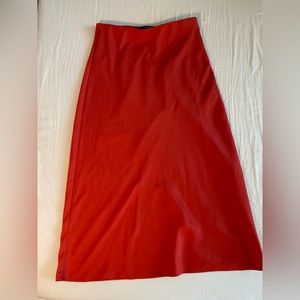 Red/Orange Maxi Skirt - Size Small